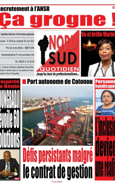 Nord Sud Quotidien du Vendredi 30 Juin 2023