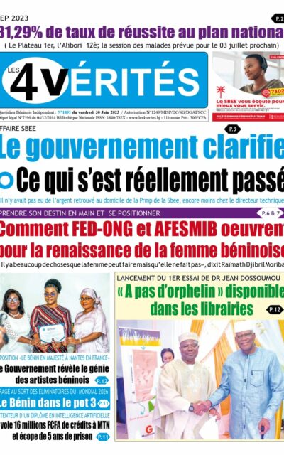 Journal Les 4 Vérités du 30 juin 2023