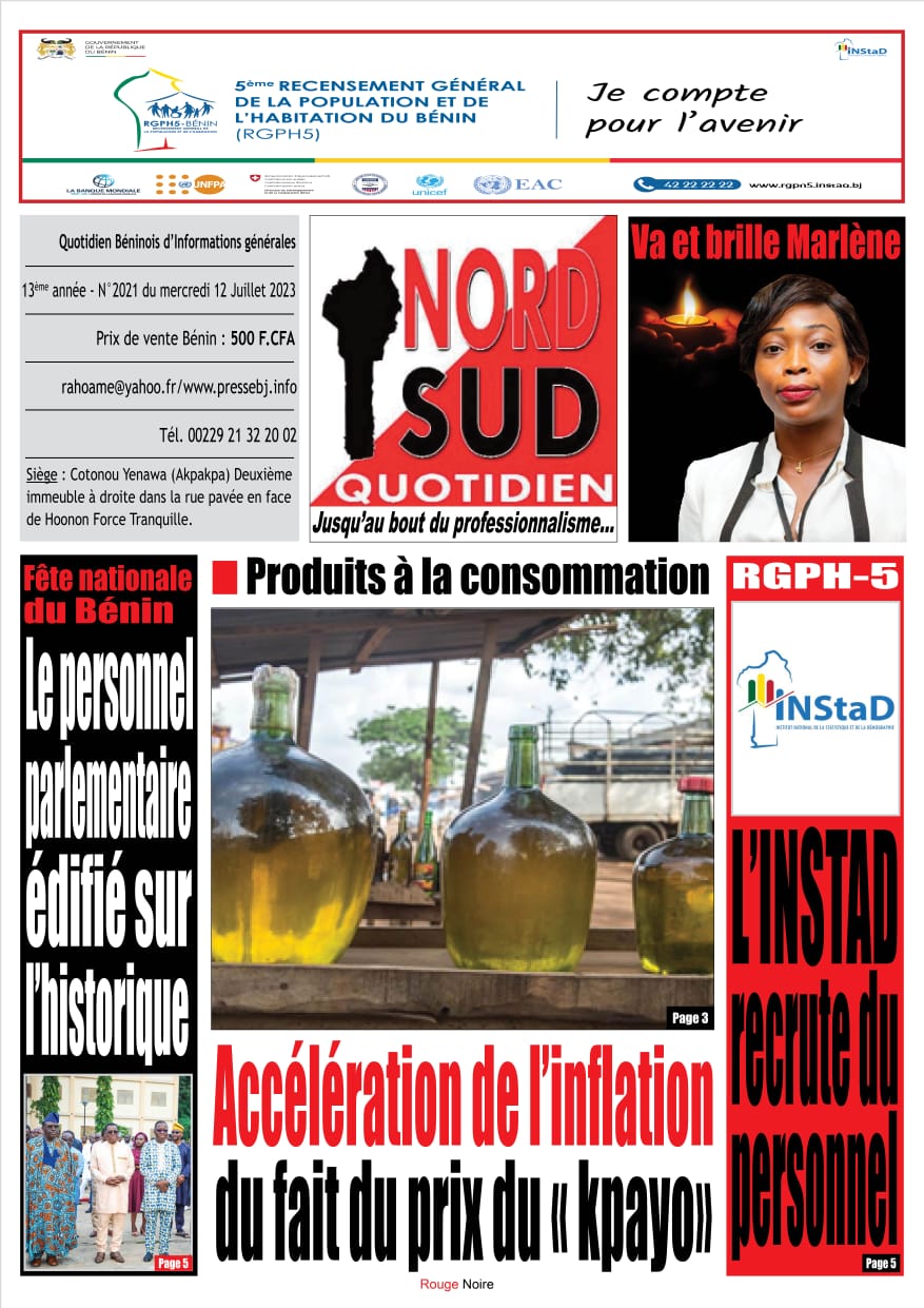 'Nord Sud Quotidien du Mercredi 12 Juillet 2023