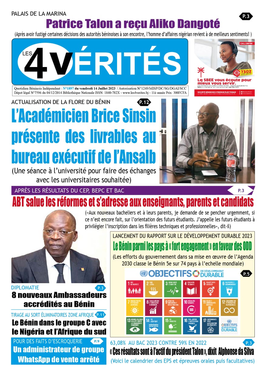 Quotidien Les 4 Vérités du vendredi 14 juillet 2023