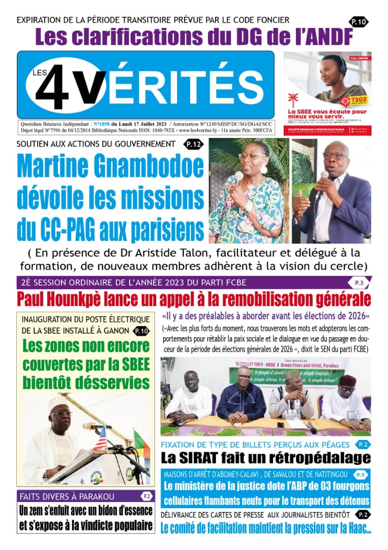 QUOTIDIEN LES 4 VERITES DU LUNDI 17 JUILLET 2023