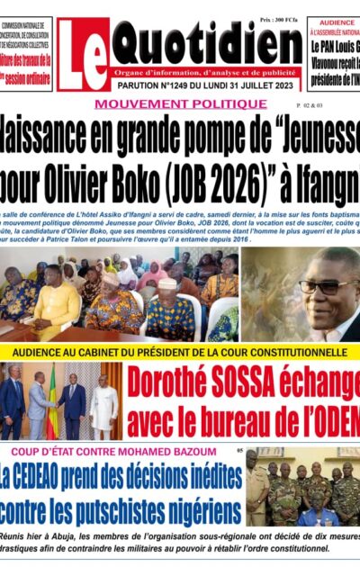 Le Quotidien du Lundi 31 Juillet 2023
