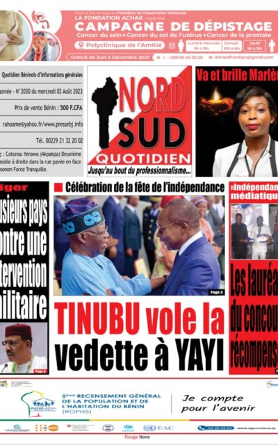 Nord Sud Quotidien du Mercredi 02 Août 2023