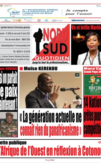 Nord Sud Quotidien du Mercredi 23 Août 2023