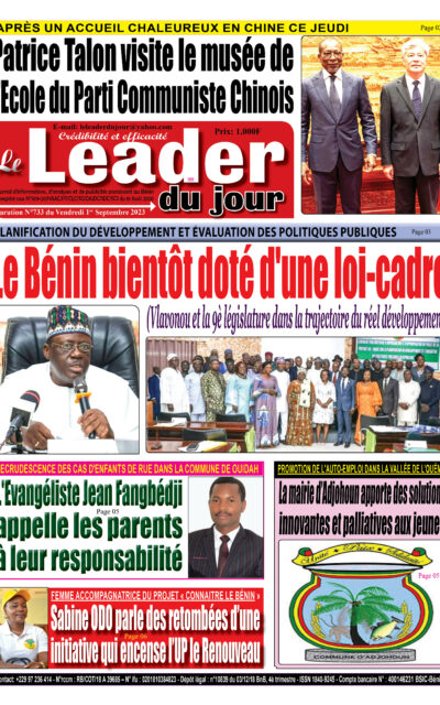 Le Leader du Jour, parution de ce Vendredi
