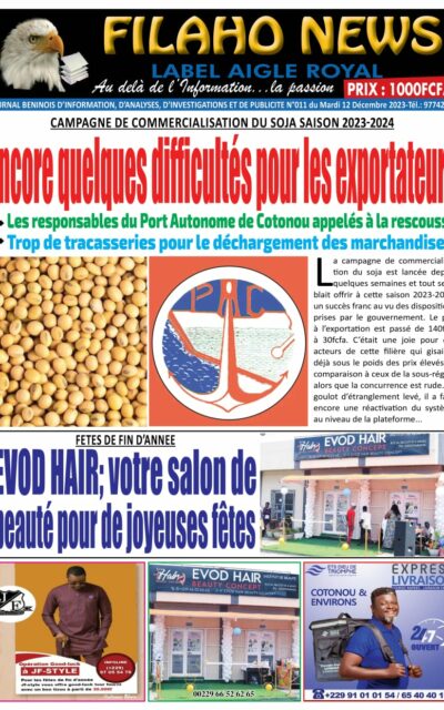 Filaho News du Mardi 12 Décembre 2023