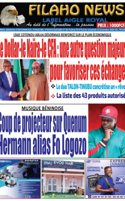 Filaho News du Vendredi 15 Décembre 2023