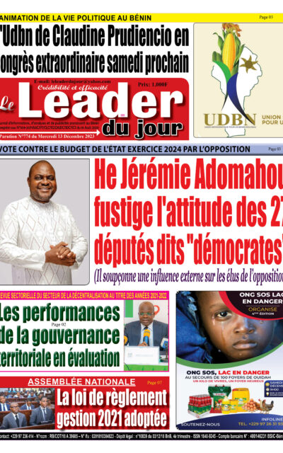 Le Leader du Jour, parution de ce Mercredi