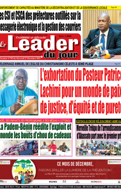 Le Leader du Jour, parution du Mercredi 27 Décembre