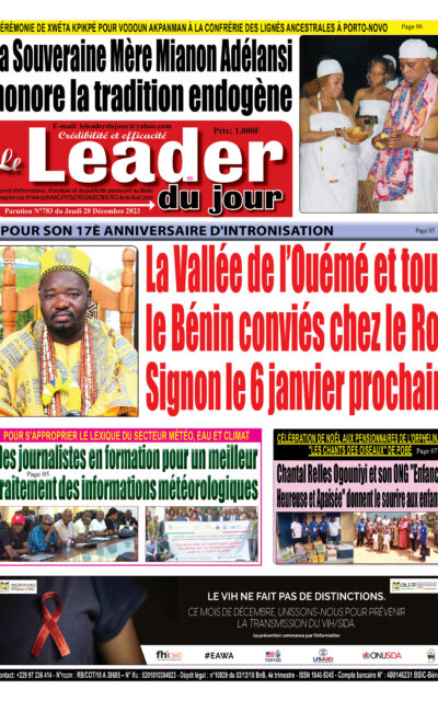 Le Leader du Jour, parution de ce Jeudi