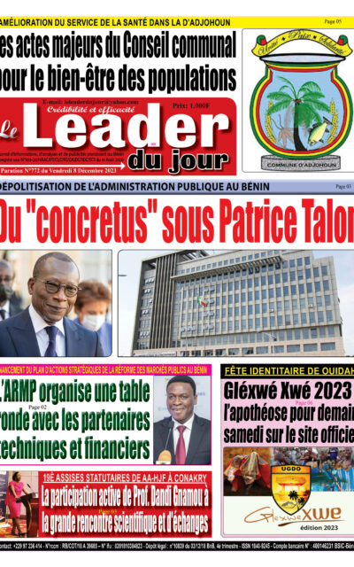 Le Leader du Jour, parution de ce Vendredi