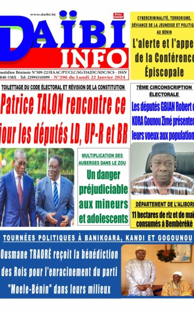 Daïbi Info du Lundi 22 Janvier 2024