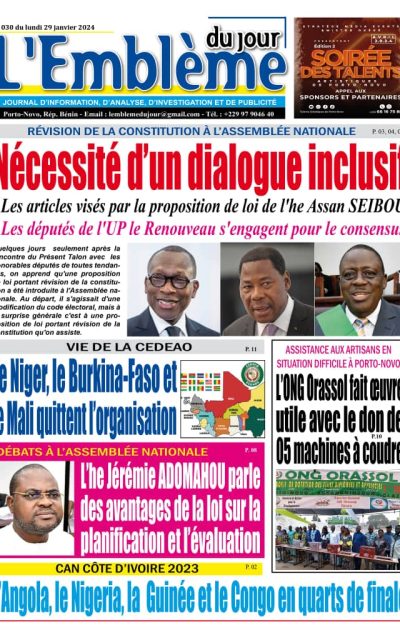 Emblème du Jour Lundi 29 Janvier 2024