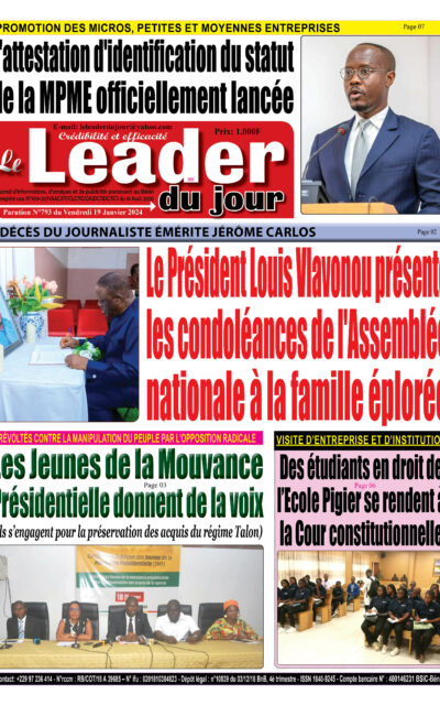 Le Leader du Jour, parution de ce Vendredi...