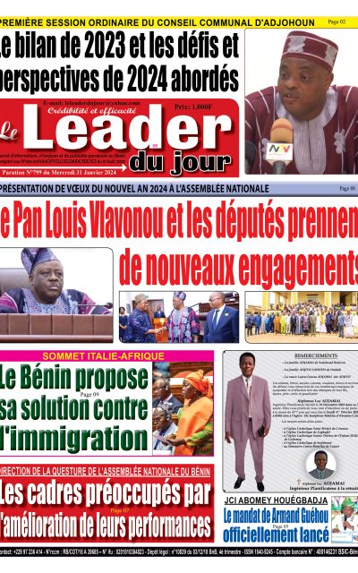 Le Leader du Jour, parution de ce Mercredi...
