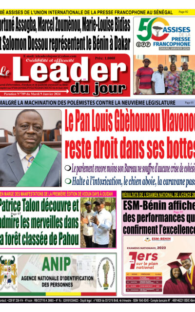 Le Leader du Jour, parution de ce Mardi