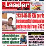 Le Leader du Jour, parution de ce Lundi 16 Septembre 2024