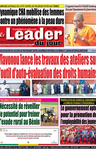 Le Leader du Jour, parution de ce Mercredi 11 Décembre 2024