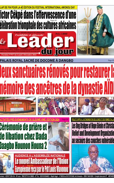Le Leader du Jour, parution de ce Lundi 2 Décembre 2024