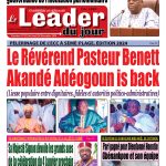 Le Leader du Jour, parution de ce Jeudi 26 Décembre 2024